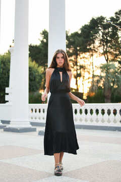 Black Silk 3D Dress