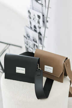 Black eco leather bag (Crossbody Bag)