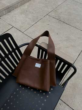 Brown eco leather bag 