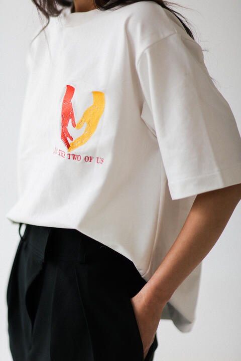 Embroidered Cotton T-shirt  (Just The Two Of Us)