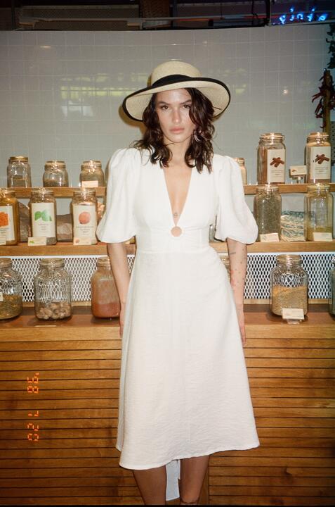 Margot - White Linen Dress 